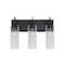Besa Lighting Juni 10 Vanity, Clear Bubble, Black, 3x60W Incandescent 3WG-JUNI10CL-BK - alternate 1